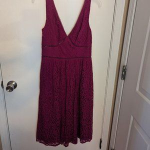A line dress, size 6, berry, David's Bdidal